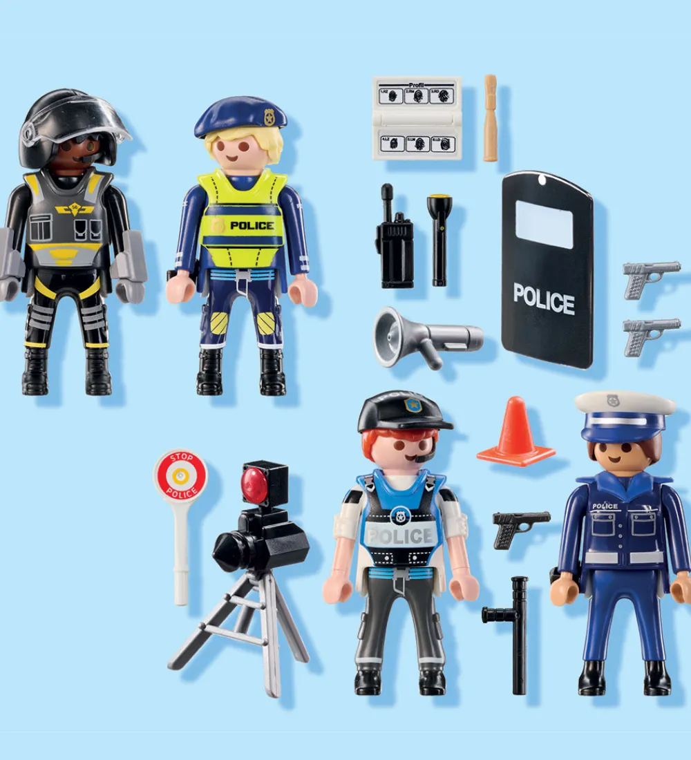 Playmobil Konstruktionslegetøj>Action Heroes - Politifigurer-sæt - 71730 - 35 Dele