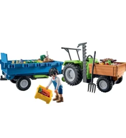 Playmobil Traktorer>Country - Traktor m. Trailer - 71249 - 42 Dele