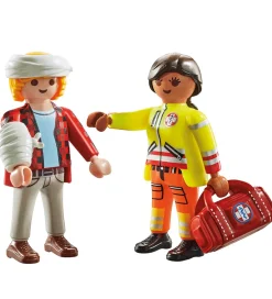 Playmobil Byg Og Klodser>DuoPack - Paramediciner med Patient - 71506 - 6 Dele
