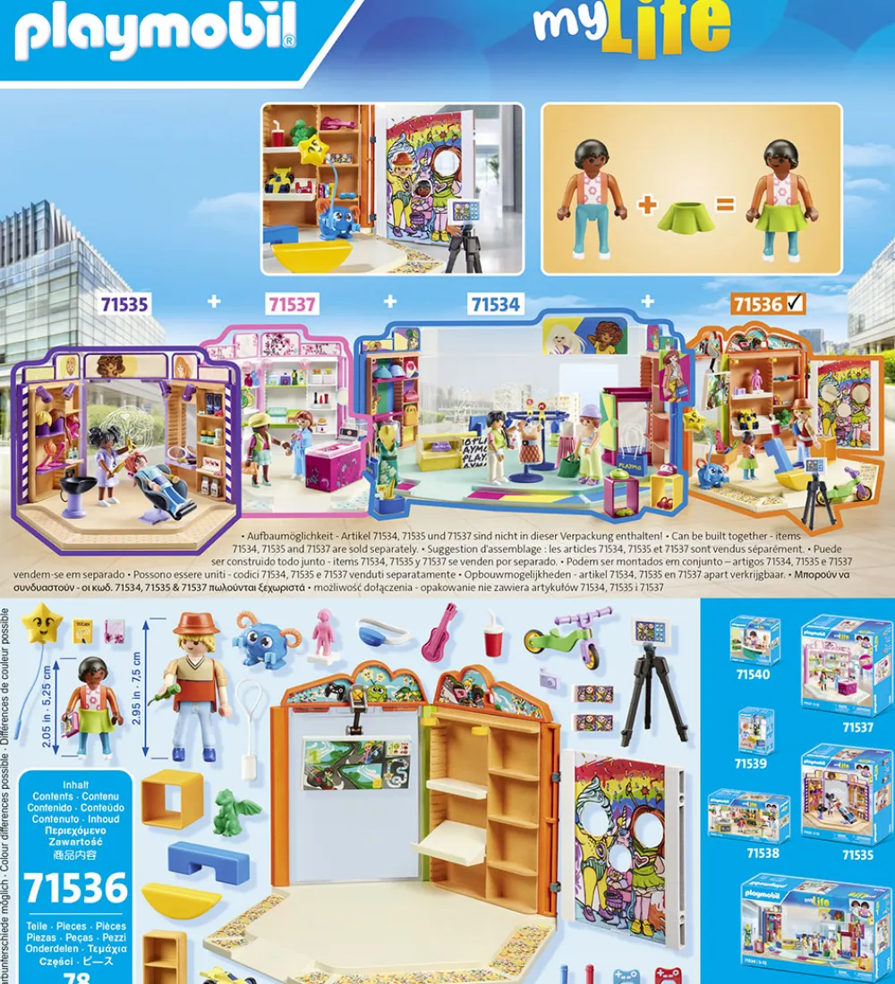 Playmobil Konstruktionslegetøj|Byg Og Klodser>My Life - Legetøjsbutik - 71536 - 78 Dele