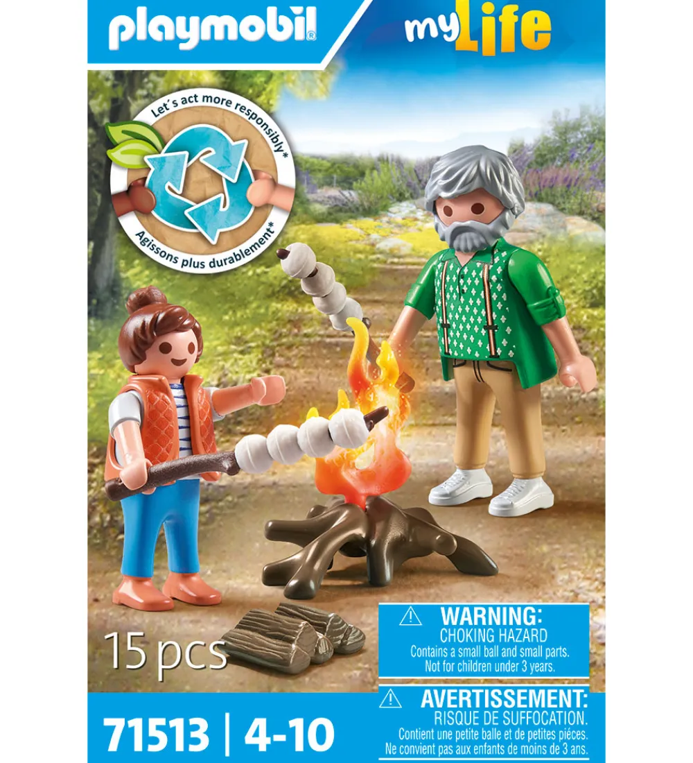 Playmobil Byg Og Klodser>My Life - Lejrbål med Skumfiduser - 71513 - 15 Dele