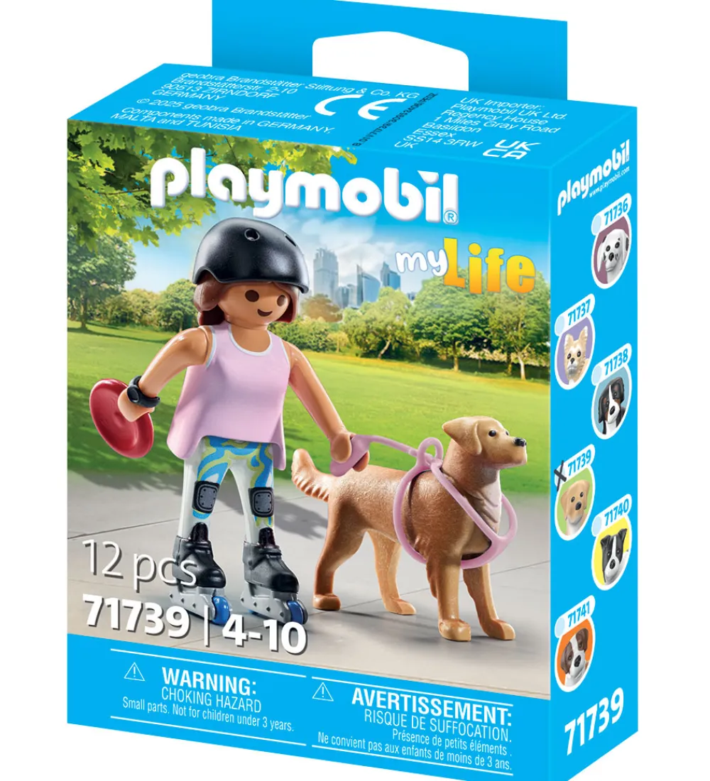 Playmobil Konstruktionslegetøj>My Life - Skater m. Retriever - 71739 - 12 Dele