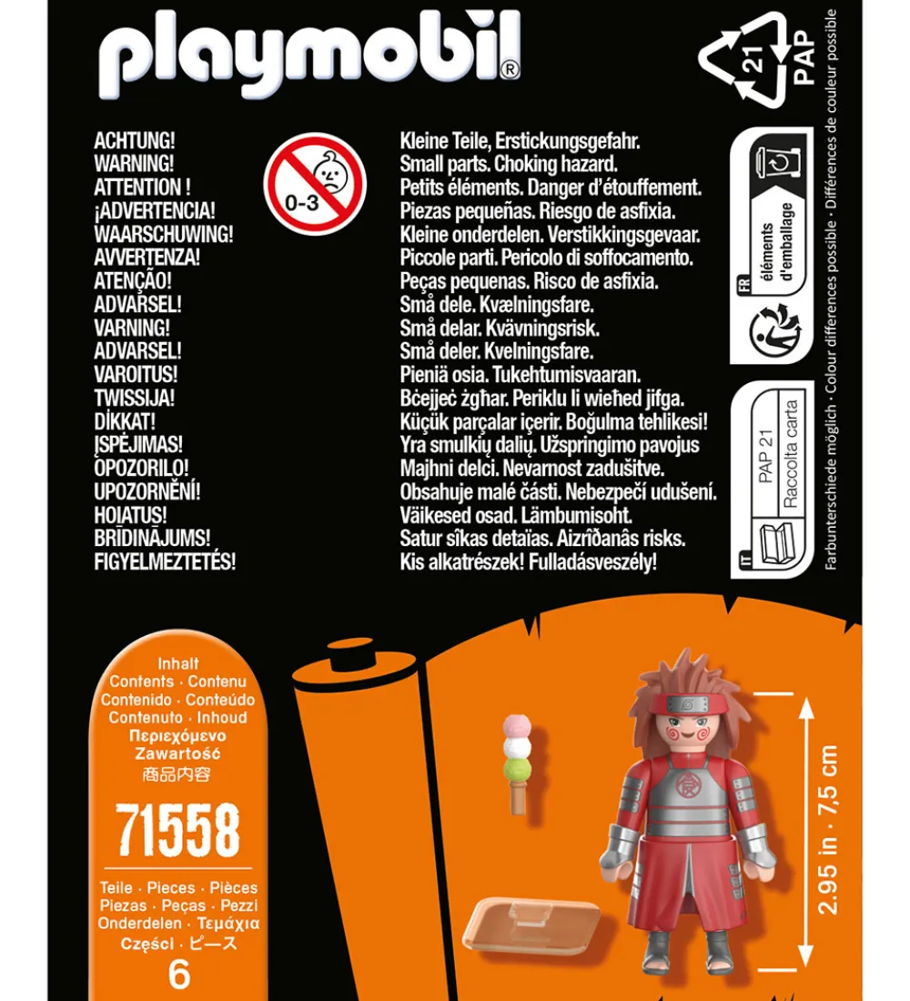 Playmobil Konstruktionslegetøj|Byg Og Klodser>Naruto - Choji - 71558 - 6 Dele