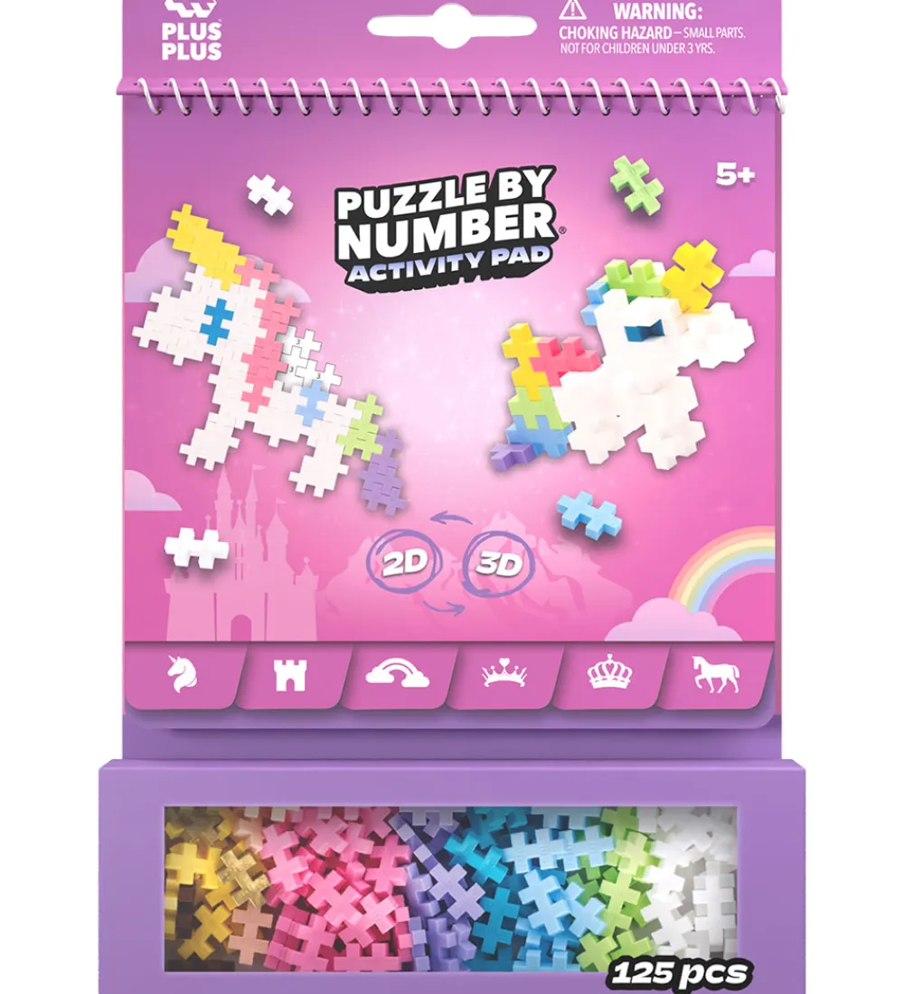 Plus-Plus Konstruktionslegetøj|Byg Og Klodser>Aktivitetssæt - Puzzle By Number - 125 stk. - Eventyr