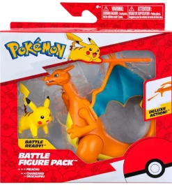 Pokémon Figurer>Figur - Battle Figure 2-pak - Charizard And Pikachu