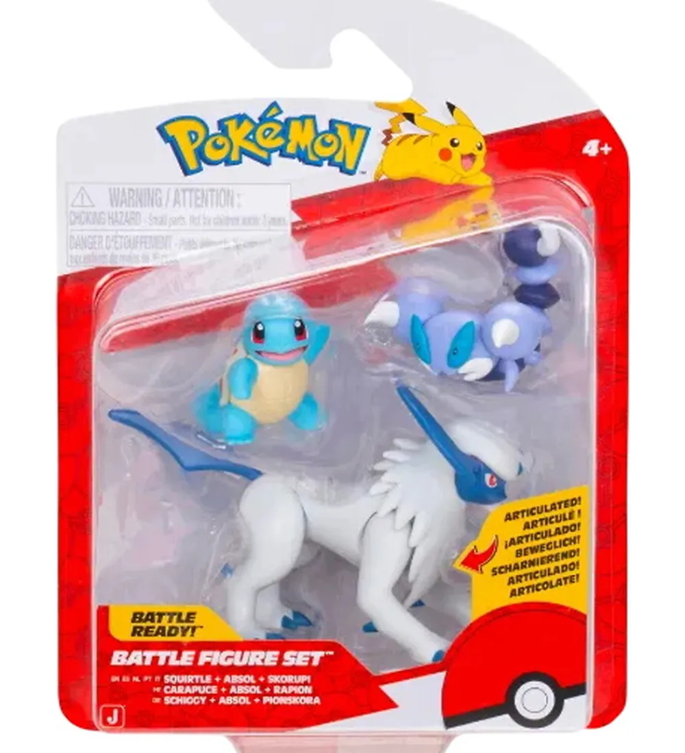 Pokémon Figurer>Figurer - Battle Figure - Squirtle/Absol/Skorupi