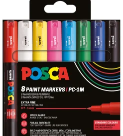 Posca Tuscher Og Farver|Kreativ Leg>Tuscher - PC-1M - 8 stk. - Multifarvet