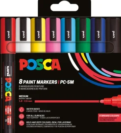 Posca Tuscher Og Farver|Kreativ Leg>Tuscher - PC-5M - 8 stk. - Multifarvet