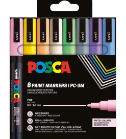 Posca Tuscher Og Farver|Kreativ Leg>Tuscher - PC-3M - 8 stk. - Pastelfarver
