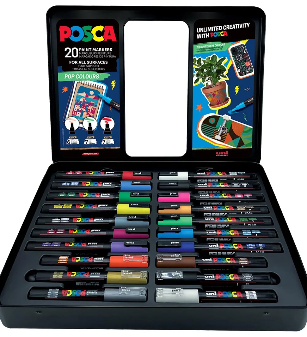 Posca Halloween|Tuscher Og Farver>Tuscher m. Metalkasse - 20 stk - POP Colours