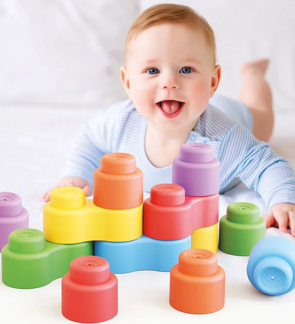 Quercetti Konstruktionslegetøj|Byg Og Klodser>Byggeklodser - 12 stk. - Momy Soft - 04141