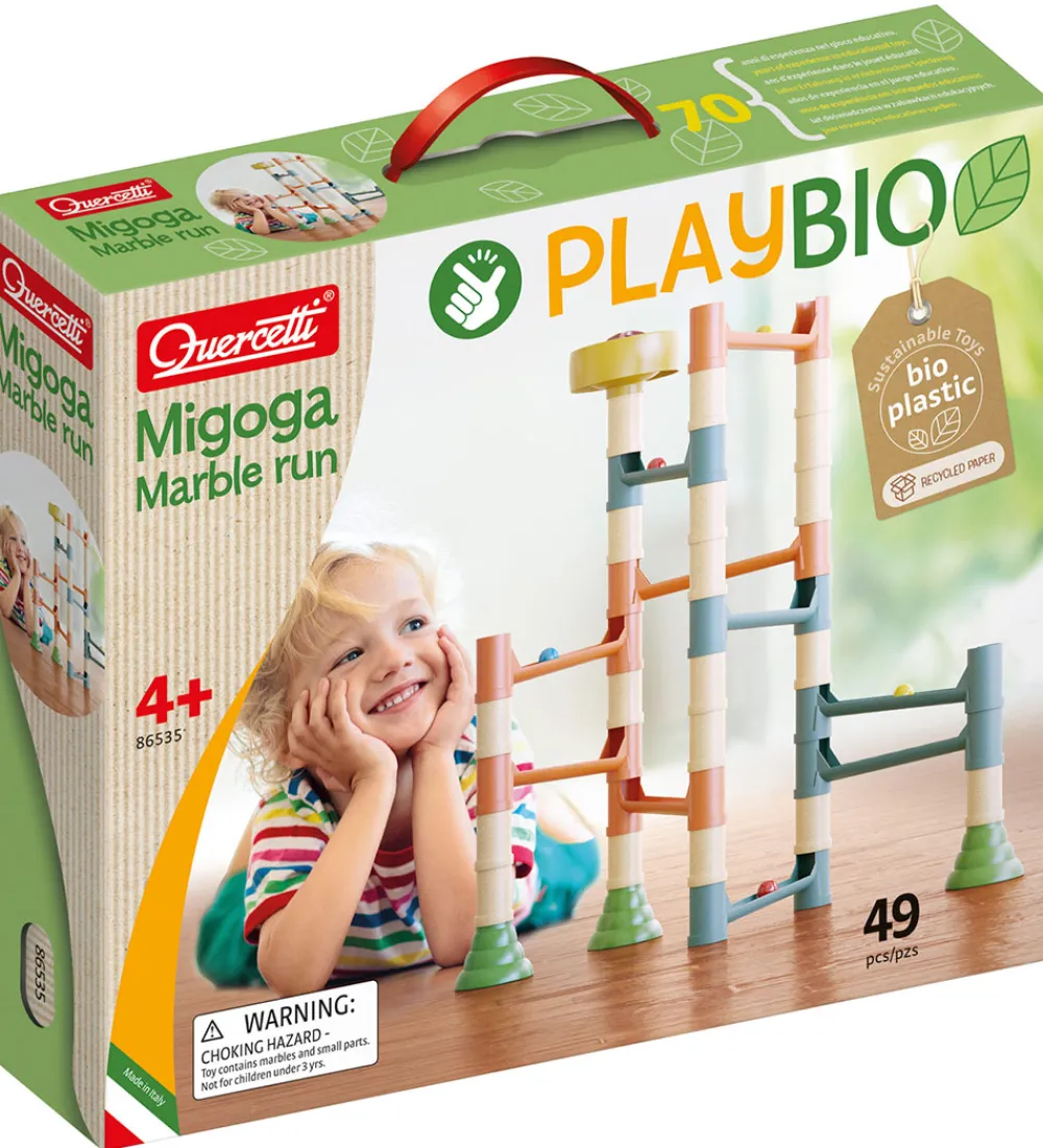 Quercetti Kuglebaner>Kuglebane - Migoga Marble Run Playbio - 49 Dele - 8653
