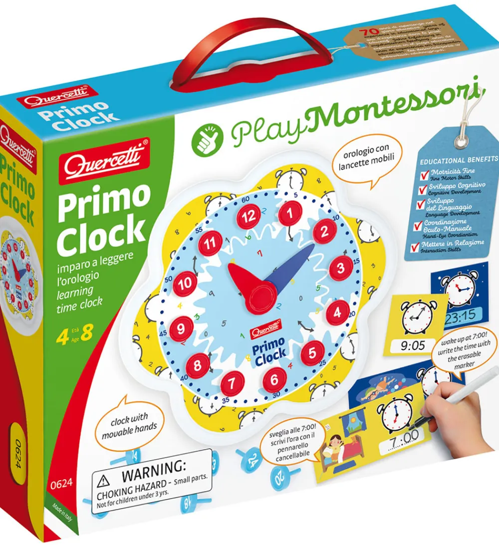 Quercetti Spil>Legetøjsur - Lær Klokken - Play Montessori - 0624