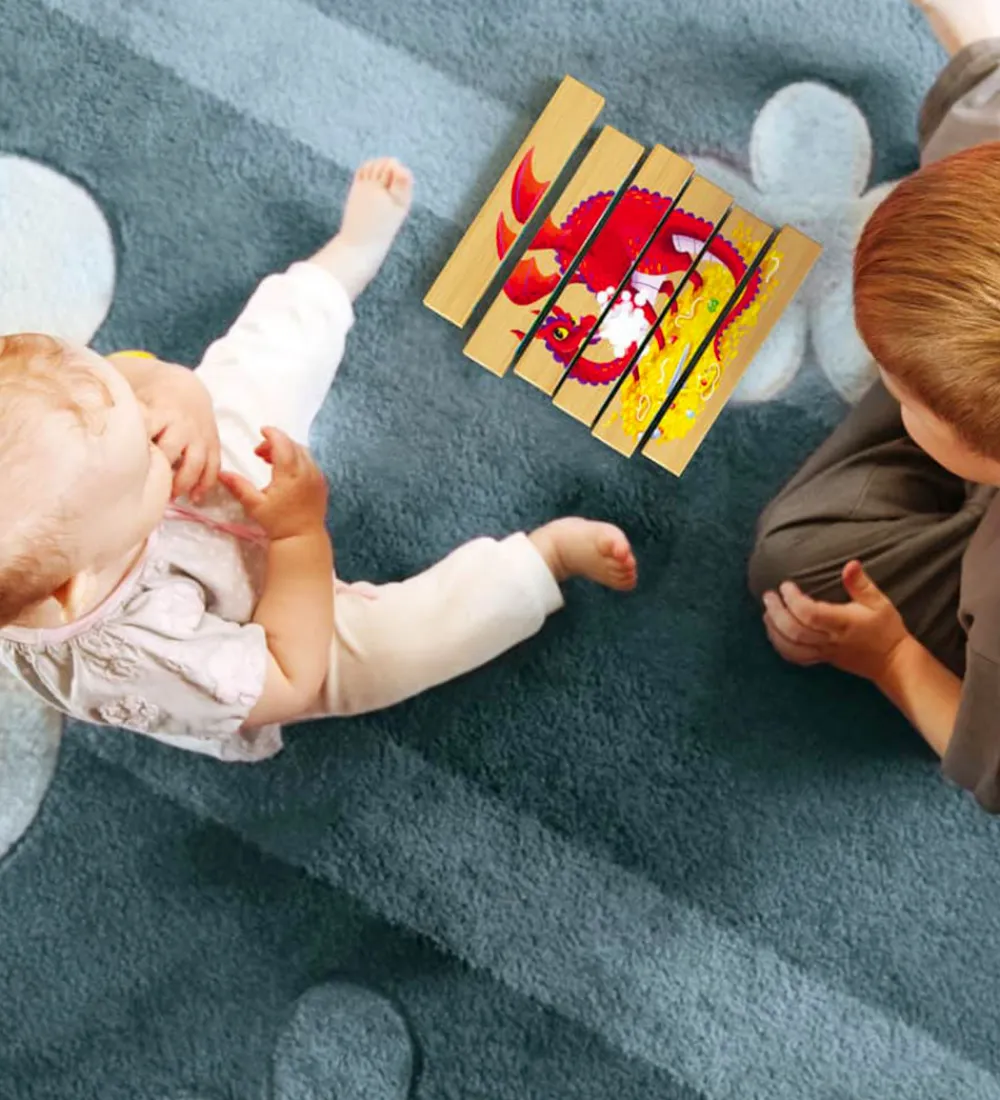 Quercetti Puslespil>Puslespil - Playbio Træ - Fabeldyr - 4x6 Brikker - 807