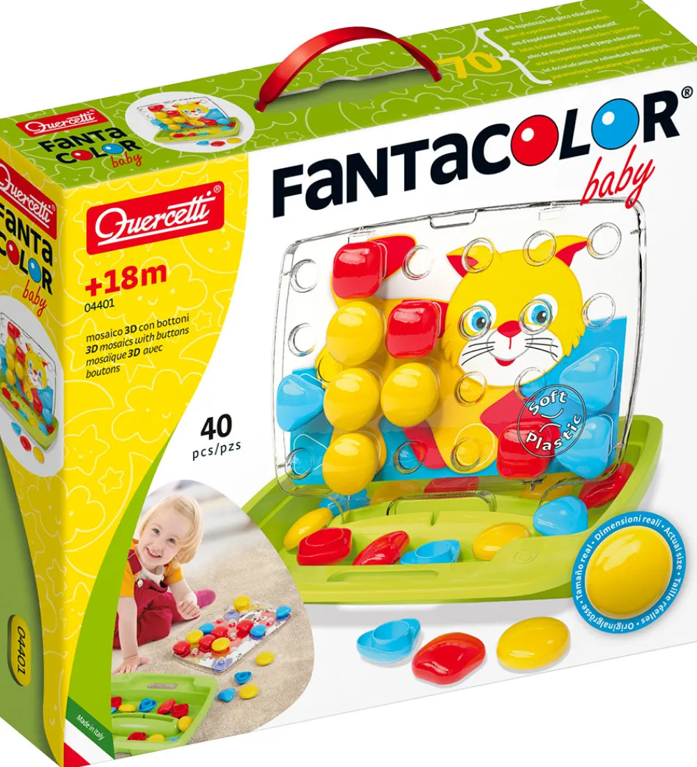 Quercetti Kreasæt>Stiftmosaik - Fantacolor Baby - 40 Dele - 4401