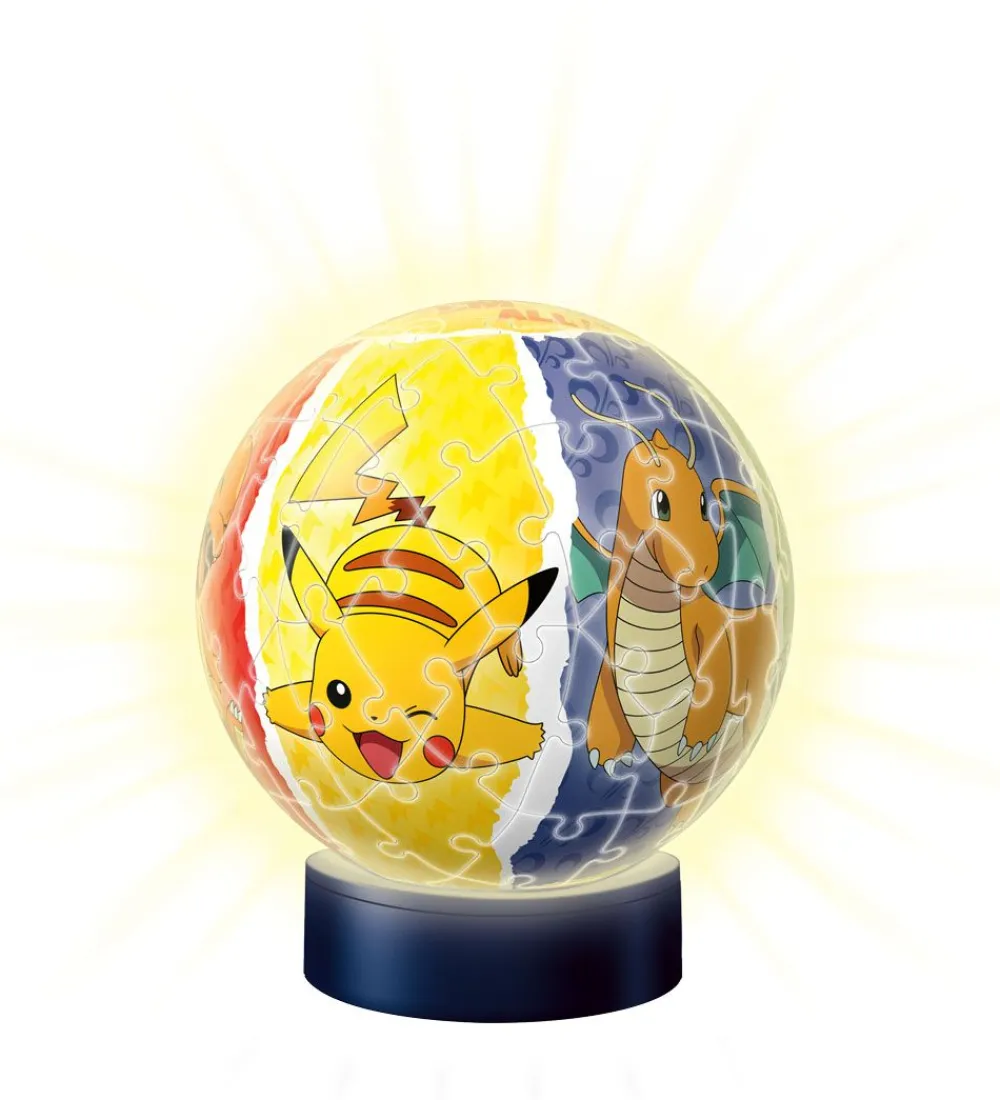 Ravensburger Puslespil>3D Puslespil/Lampe - 74 Brikker - Ø12,9 cm - Pokémo