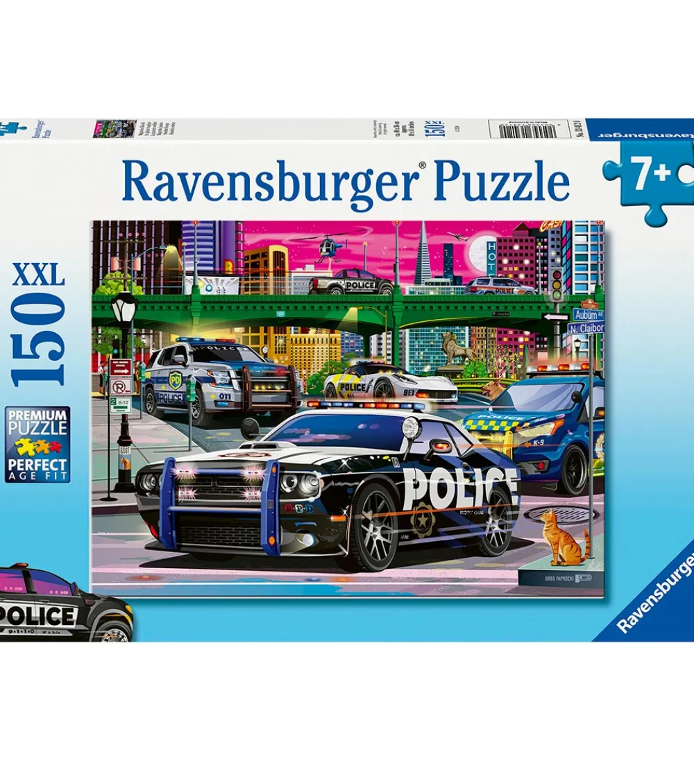 Ravensburger Puslespil>Puslespil - 150 Brikker - Police On Patrol