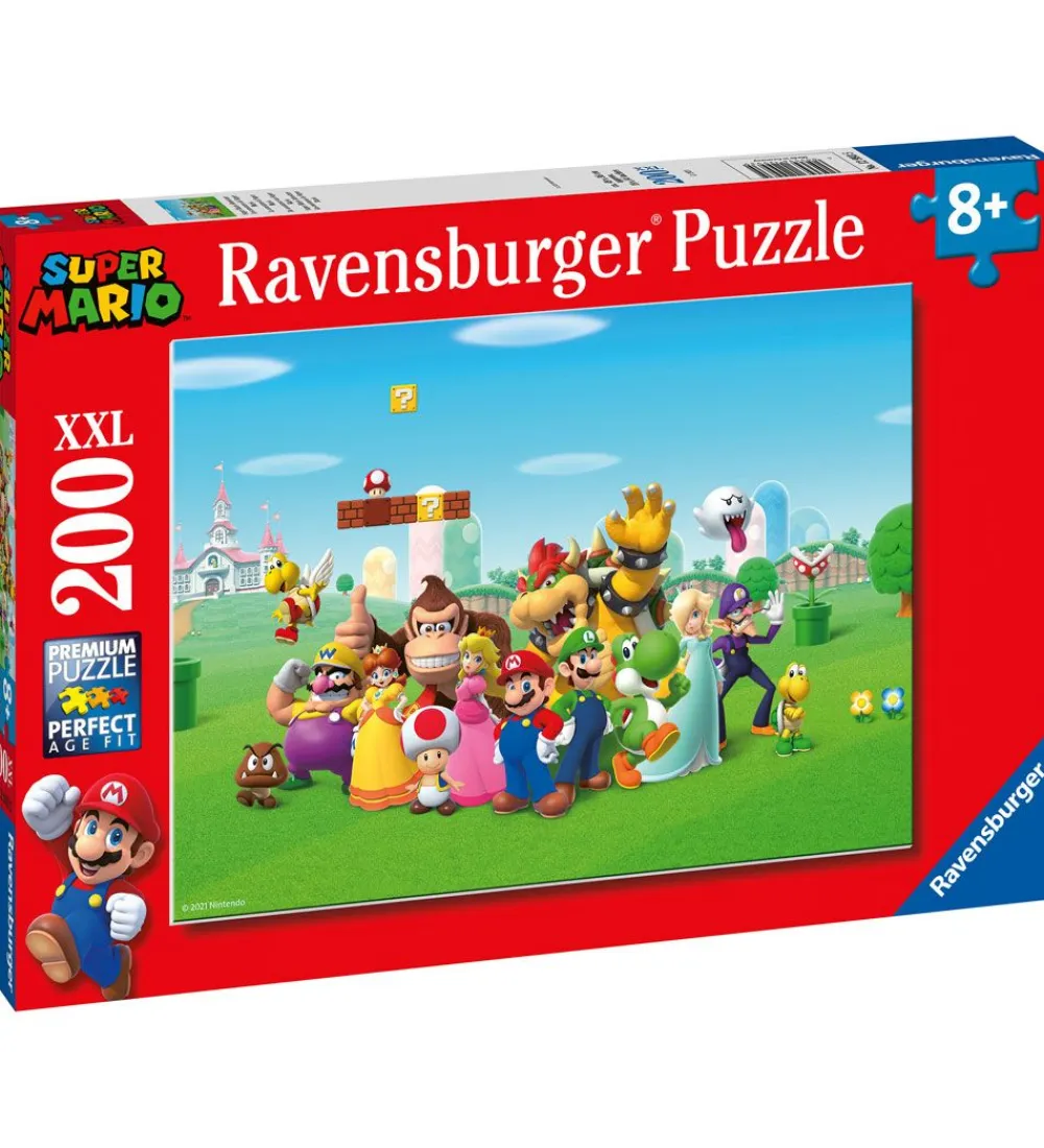 Ravensburger Puslespil>Puslespil - 200 Brikker - Super Mario Adventure
