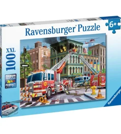 Ravensburger Puslespil>Puslespil - 100 Brikker - Fire Truck Rescue