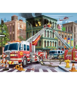 Ravensburger Puslespil>Puslespil - 100 Brikker - Fire Truck Rescue