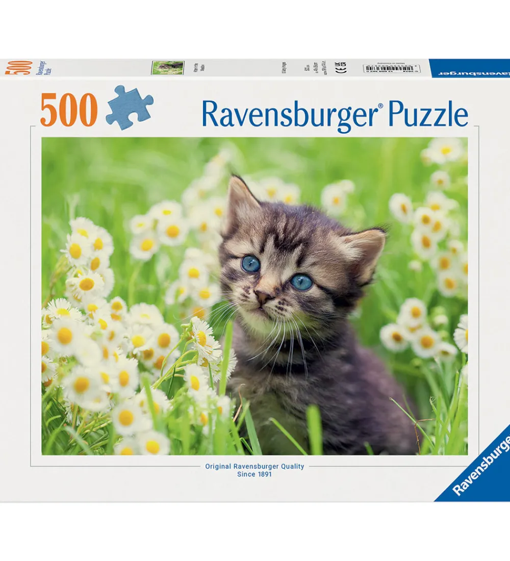 Ravensburger Puslespil>Puslespil - 500 Brikker - Kitten In The Meadow