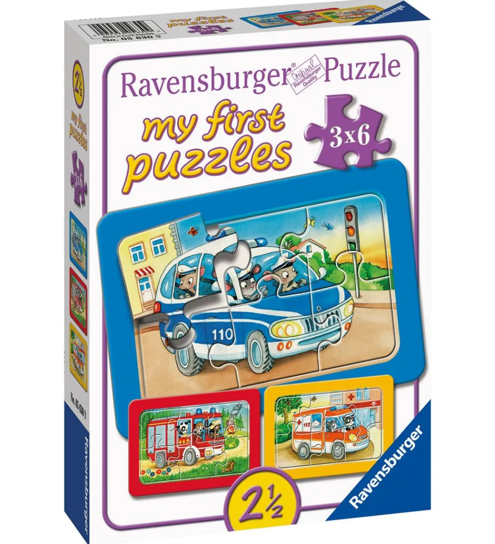 Ravensburger Puslespil>Puslespil - My First - 3 Forskellige - Animals In A