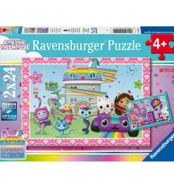 Ravensburger Puslespil>Puslespil - 2x24 Brikker - Gabby's Dollhouse