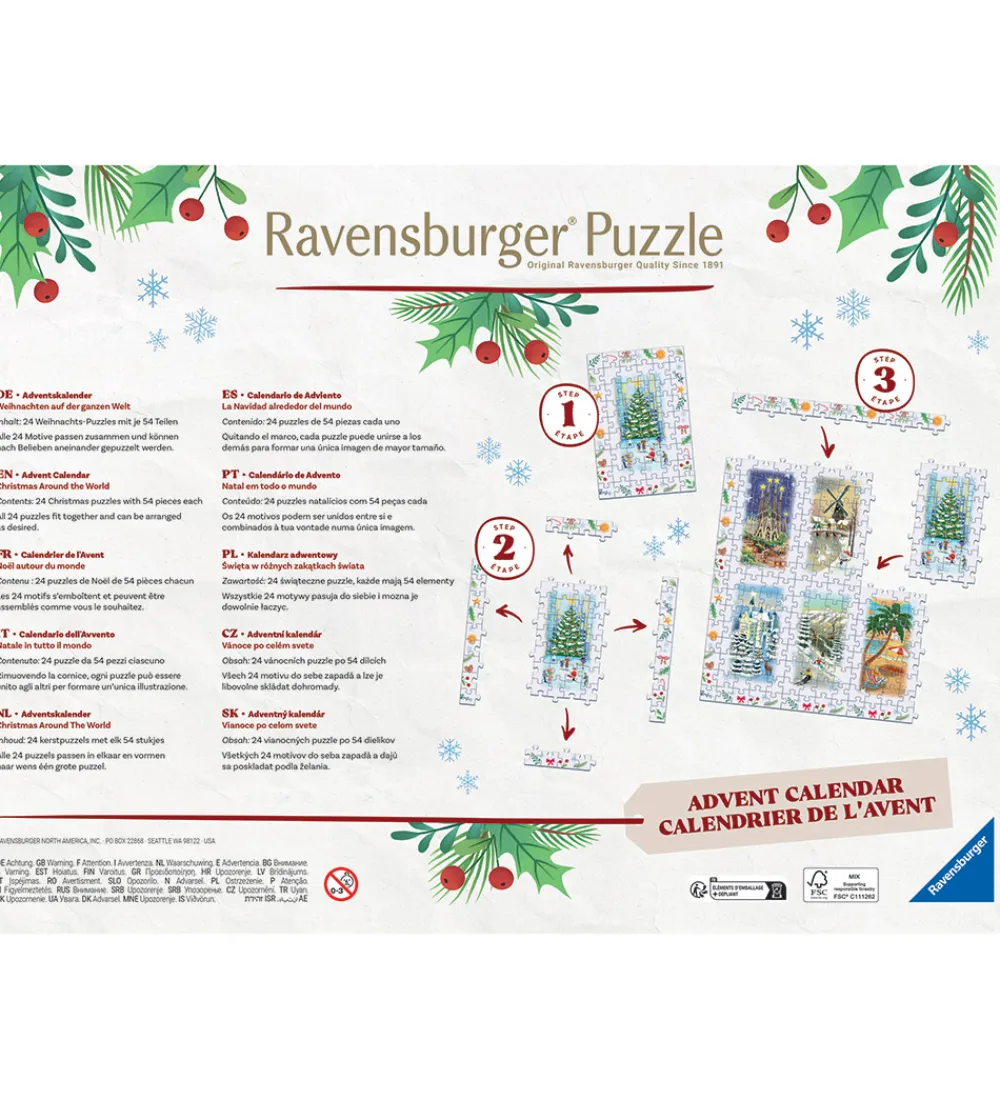 Ravensburger Puslespil>Puslespil - 24x54 Brikker - Julekalender - Christma