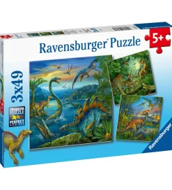 Ravensburger Puslespil>Puslespil - 3x49 Brikker - Dinosaur Facinaiton