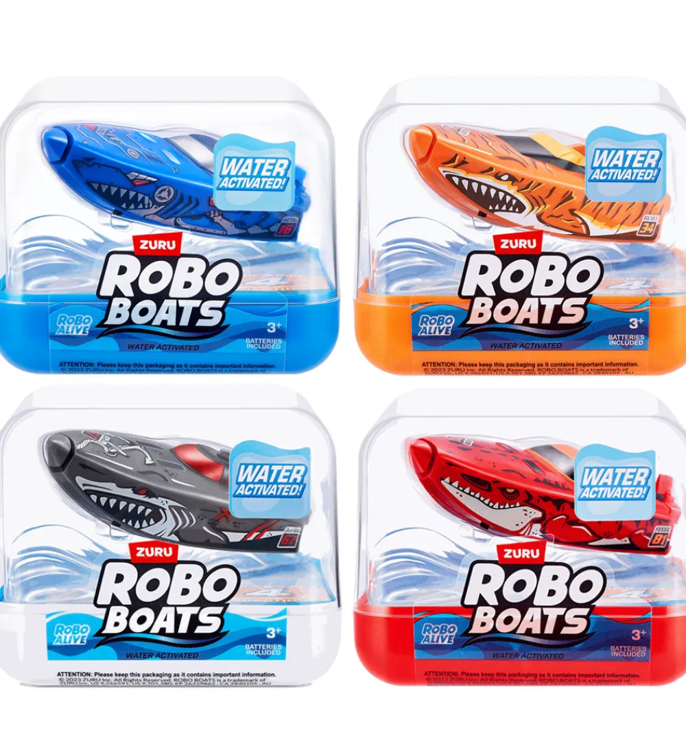 Robo Alive Udeleg Og Udendørs Legetøj|Vandleg>Badelegetøj - Robo Boats - Assorteret - Orange/Rød/B