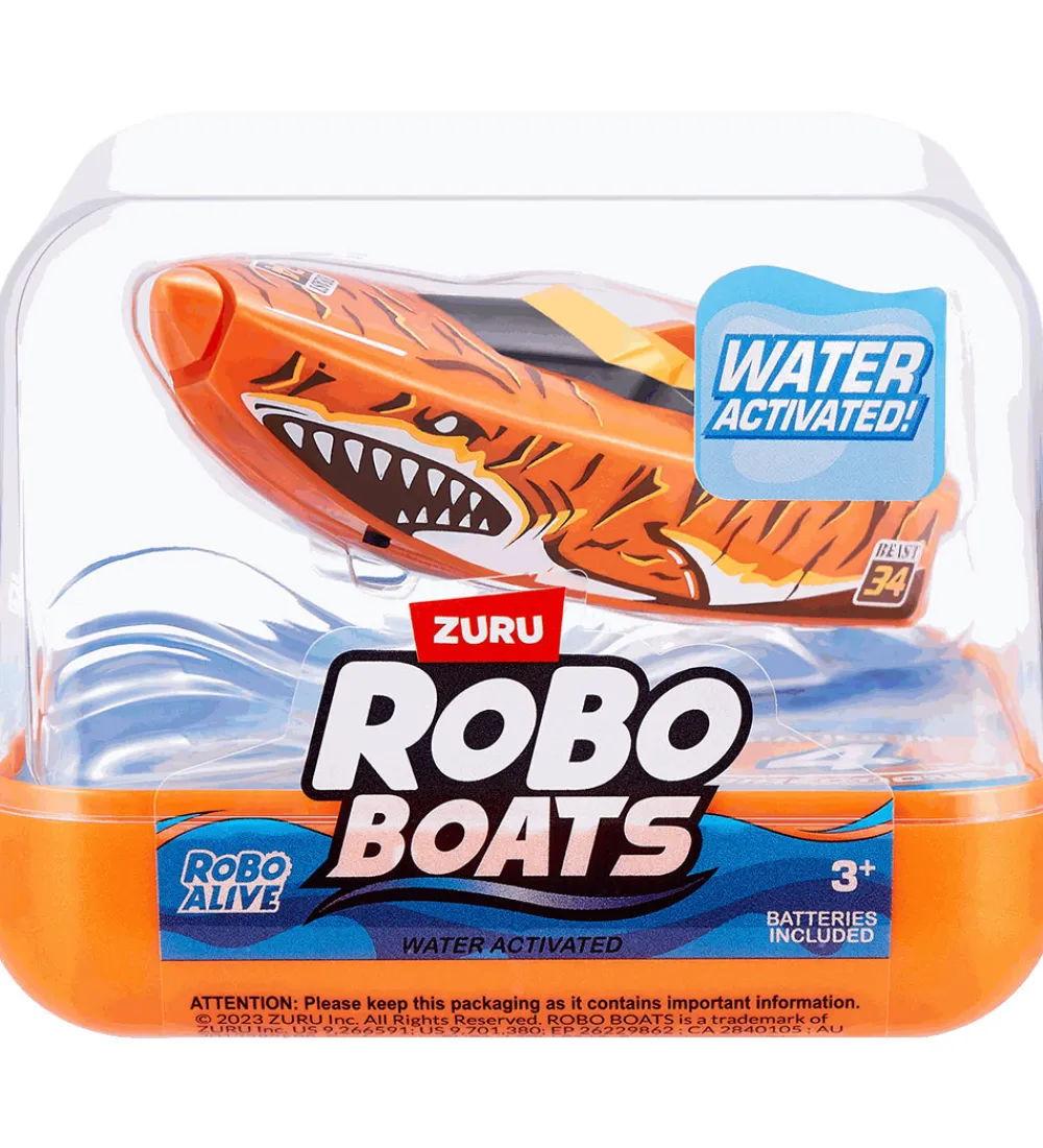 Robo Alive Udeleg Og Udendørs Legetøj|Vandleg>Badelegetøj - Robo Boats - Assorteret - Orange/Rød/B