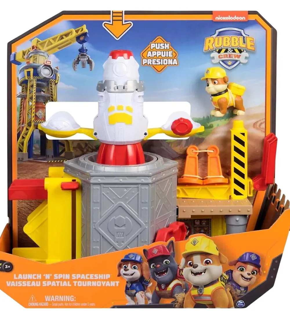 Rubble & Crew Figurer>Legetøj - Paw Patrol - Launch N Spin Spaceship