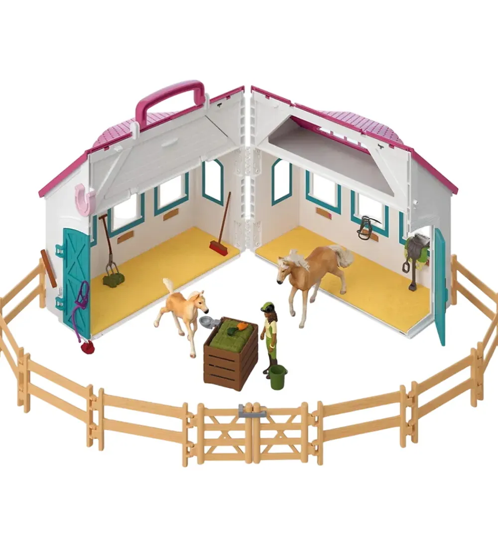 Schleich Schleich|Figurer>Horse Club - Åben Hestestald - 60 Dele - 42703