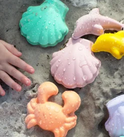 Scrunch Strandlegetøj>Sandforme - 4 stk - Silikone - 6,5-10,5 cm - Grå