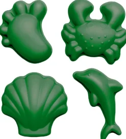 Scrunch Strandlegetøj>Sandforme - 4 stk. - Silikone - 6,5-10,5 cm - Dark Moss