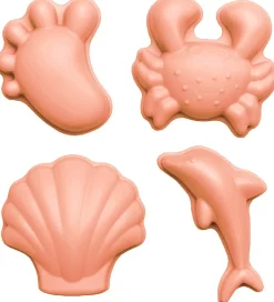 Scrunch Strandlegetøj>Sandforme - 4 stk. - Silikone - 6,5-10,5 cm - Coral