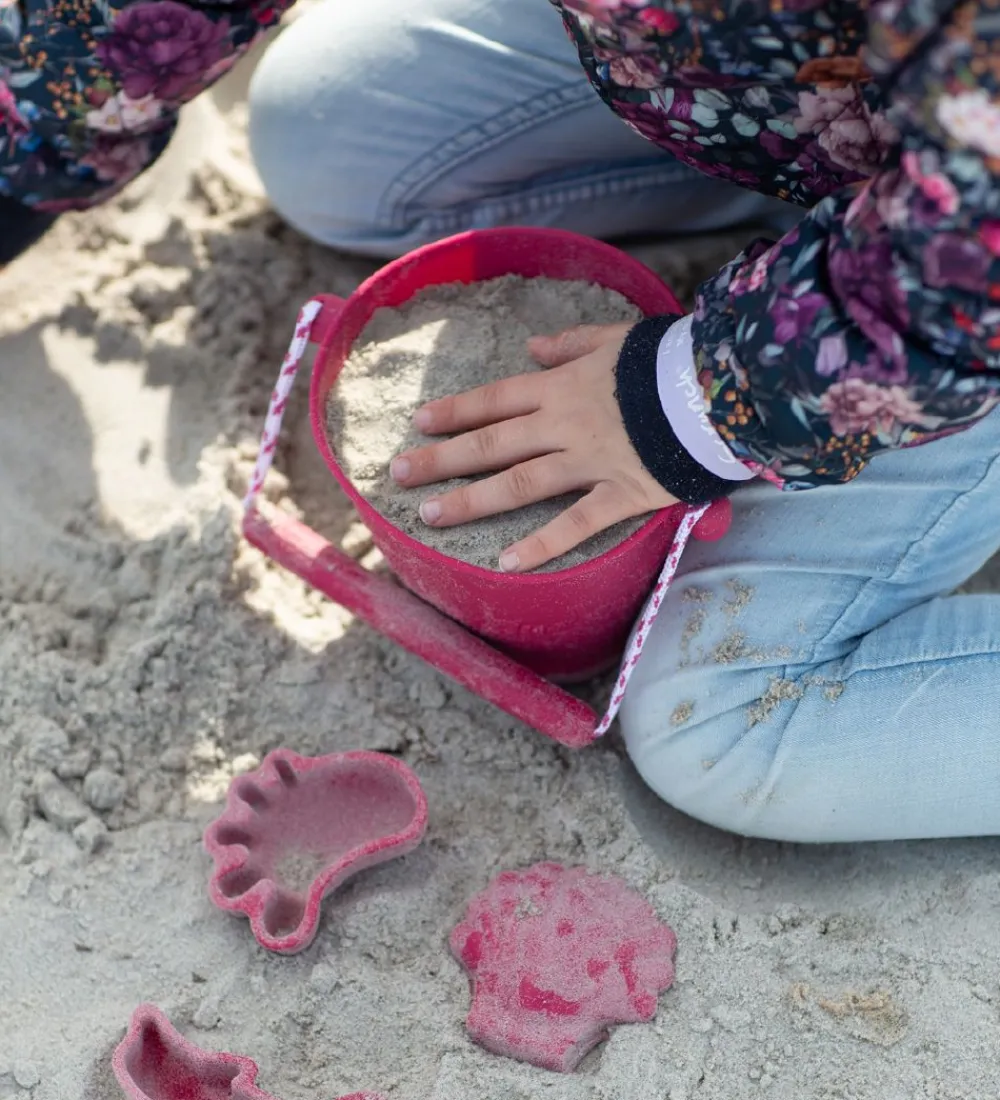 Scrunch Strandlegetøj>Spand - Silikone - 13 cm - Cherry Red