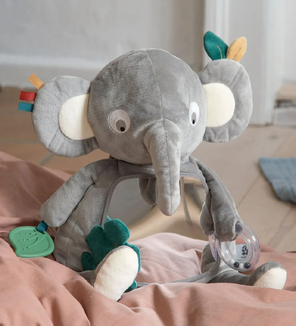 Sebra Aktivitetslegetøj>Aktivitetslegetøj - Elefanten Finley - Grå