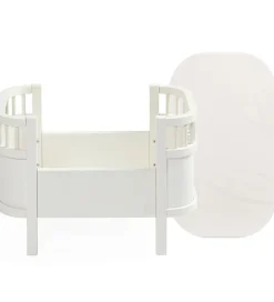 Sebra Dukker Og Tilbehør>Dukkeseng m. Madras - Classic White