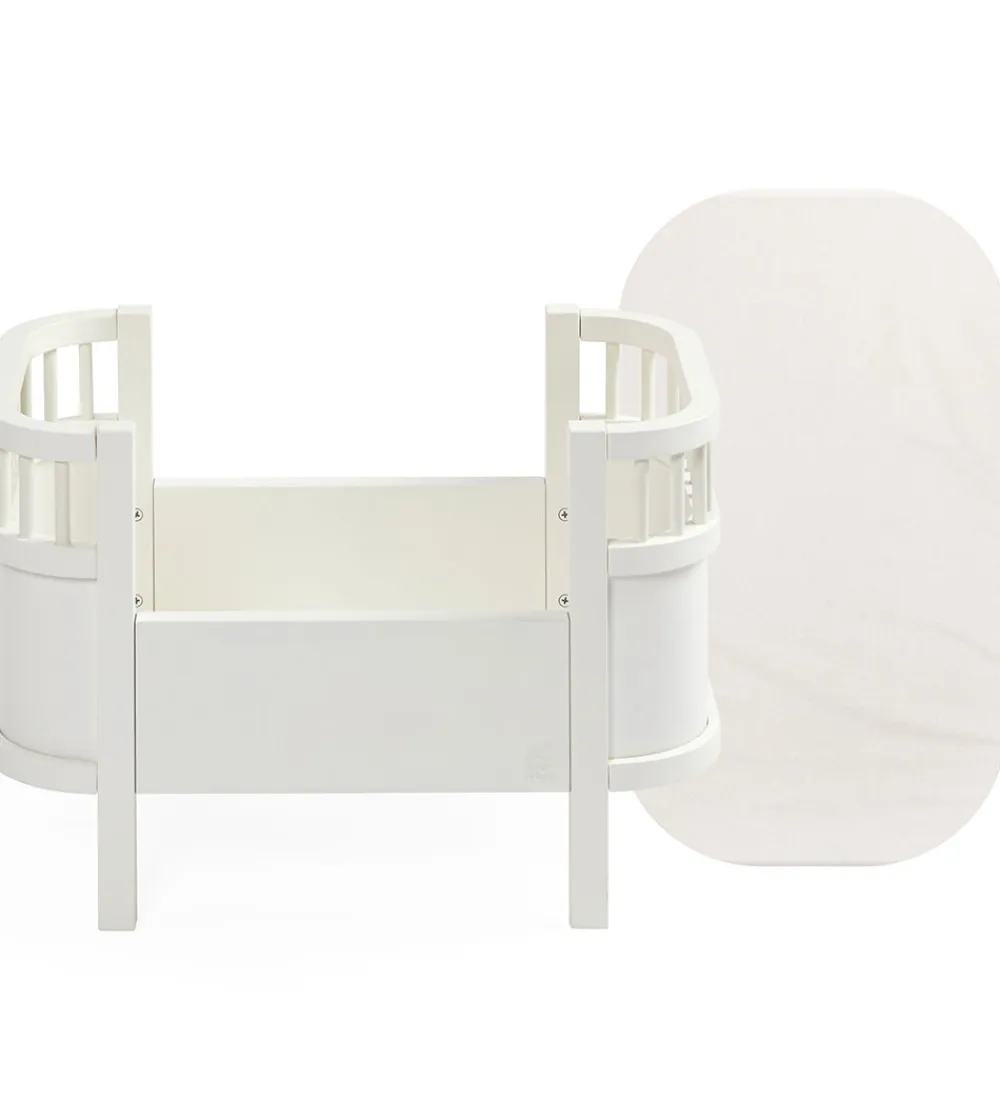 Sebra Dukker Og Tilbehør>Dukkeseng m. Madras - Classic White