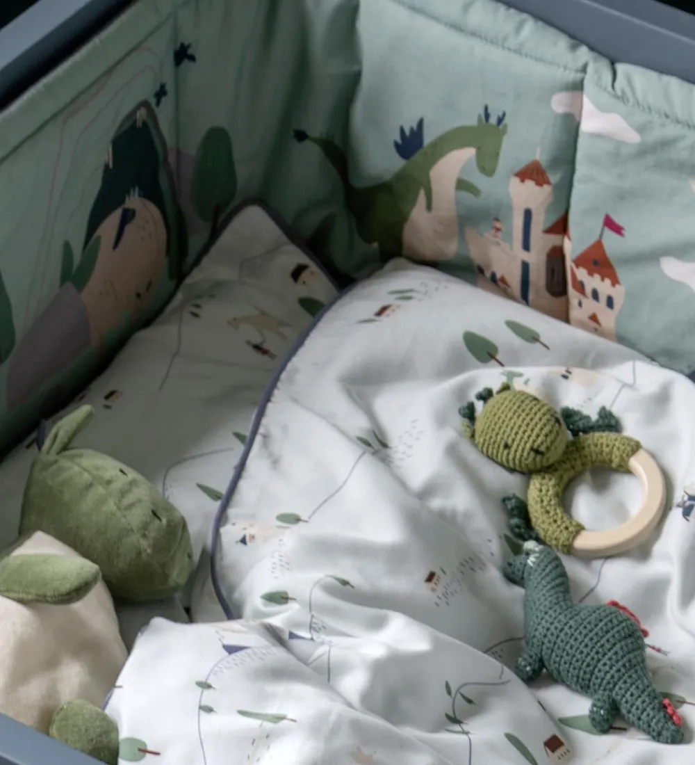 Sebra Gribelegetøj>Rangle - Hæklet - Drage - Grøn