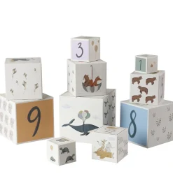 Sebra Babylegetøj|Stablelegetøj>Stablekasse - World Of - 10 stk - Beige