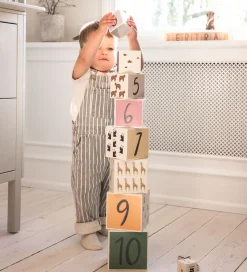 Sebra Babylegetøj|Stablelegetøj>Stablekasse - World Of - 10 stk - Beige