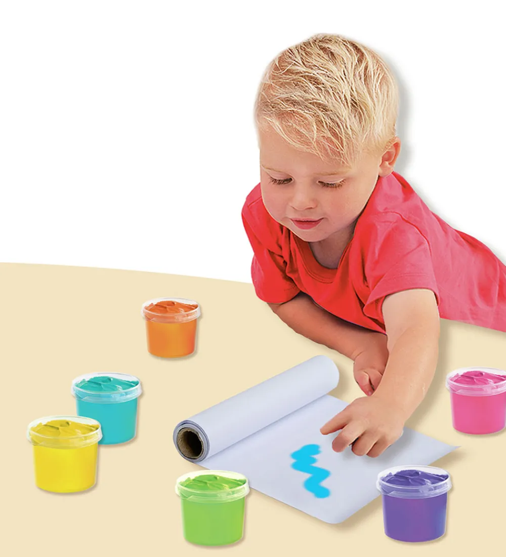 SES Creative Kreativ Leg|Maling>- Fingermaling Megasæt - 6x110ml