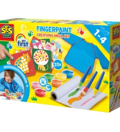 SES Creative Kreativ Leg|Maling>- Min Første - Fingermaling Megasæt
