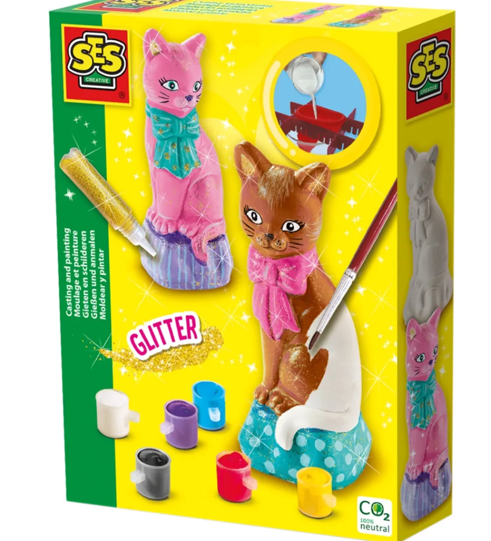 SES Creative Kreasæt>- Støb & Mal - Kat