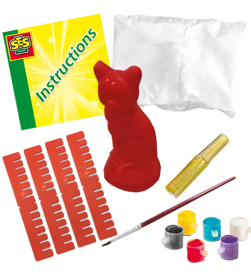 SES Creative Kreasæt>- Støb & Mal - Kat