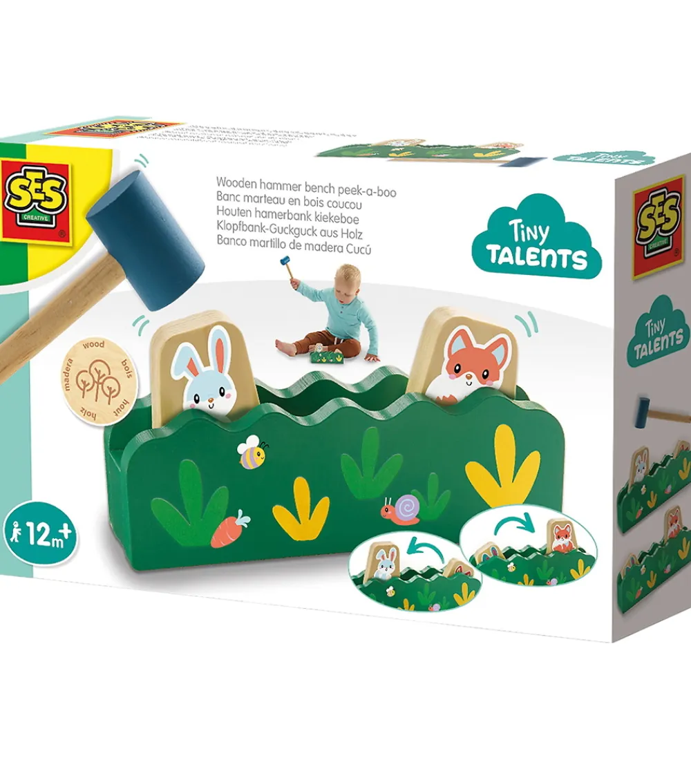 SES Creative Trælegetøj|Babylegetøj>Aktivitetslegetøj - Træ - Hammerbræt - Tittebøh
