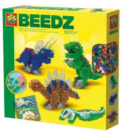 SES Creative Perler>Beedz Perlesæt - 1800 stk - Dinosaurer
