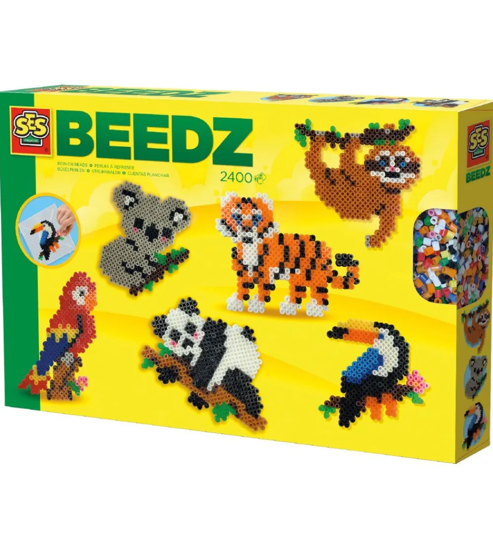 SES Creative Perler>Beedz Perlesæt - 2400 stk - Junglen